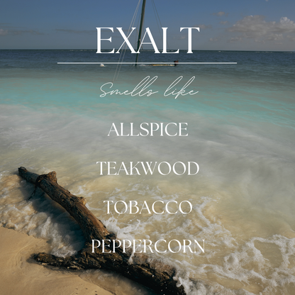 Exalt | Caribbean Teakwood | The Reverence Collection | 9oz: Natural Wood Lid