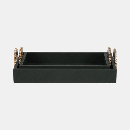 Small Faux Leather Tray- 16"