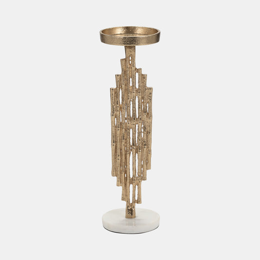 14" Gold Metal Candleholder