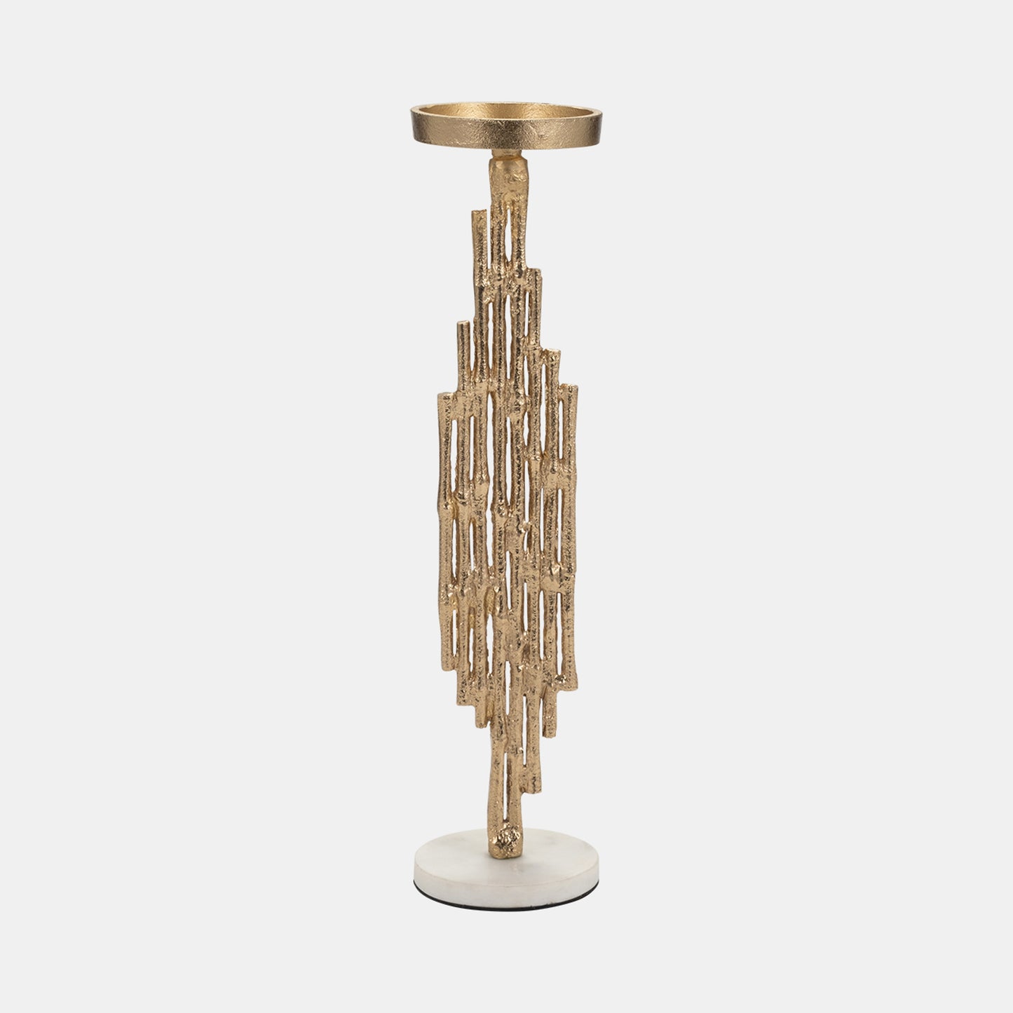 17" Gold Metal Candleholder