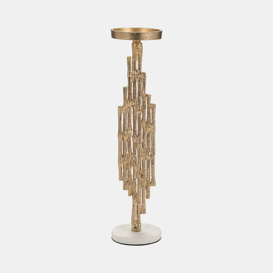 17" Gold Metal Candleholder