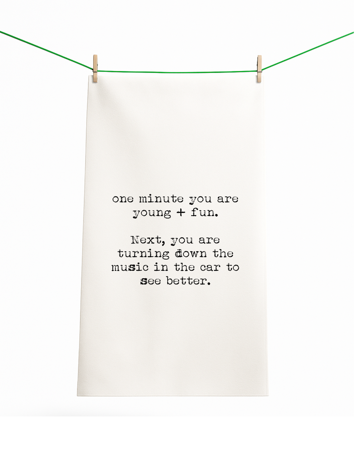 Turn down music see better, Funny gift towel