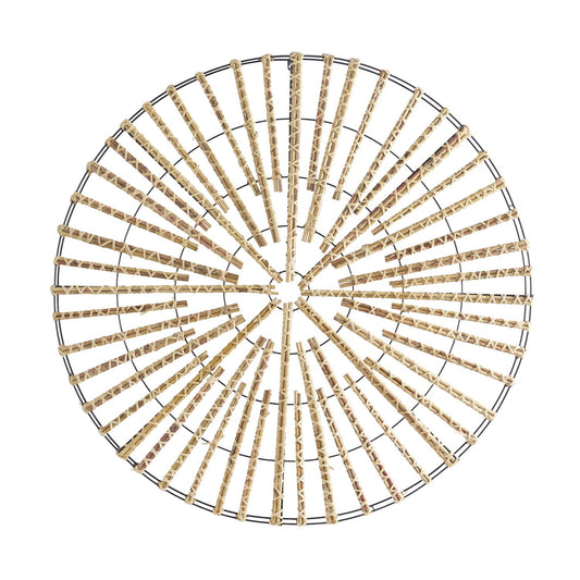 48" Rattan Geometric Wall Art