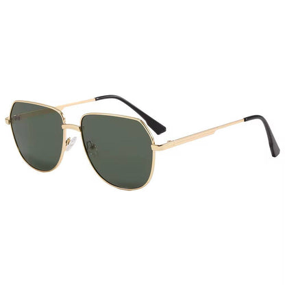 April Aviator Sunglasses: Gold/Brown Lens
