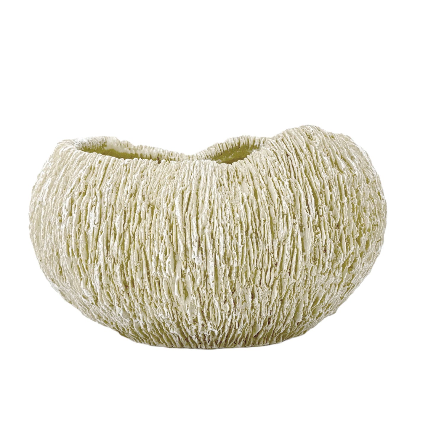 10" Sustainable Coral Texture Resin Decorative Flower Vase
