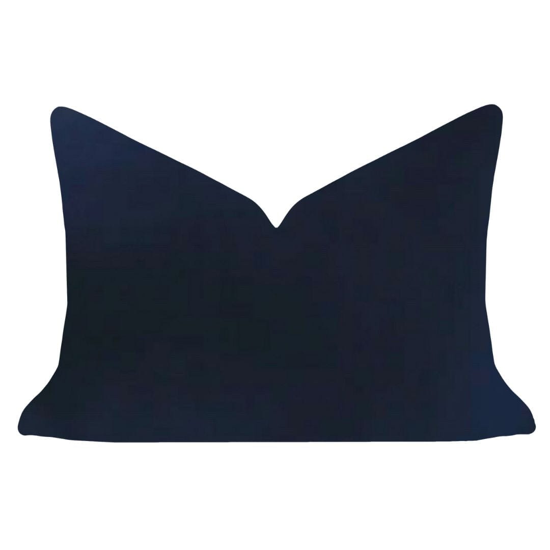 Cobalt Blue 14x20 Solid Velvet Pillow: 14" x 20" Lumbar