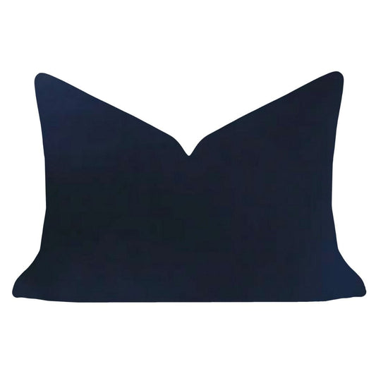 Cobalt Blue 14x20 Solid Velvet Pillow: 14" x 20" Lumbar