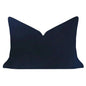 Cobalt Blue 14x20 Solid Velvet Pillow: 14" x 20" Lumbar