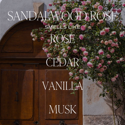 Sandalwood Rose 11 oz Soy Candle - Home Decor & Gifts