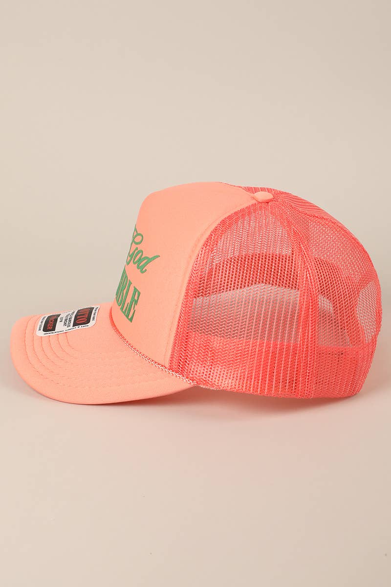 With God All Possible Mesh Back Foam Trucker: TAN / One Size