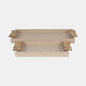 Tray with Gold Handles- S/2