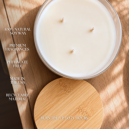 Worship | Gardenia & Tuberose | 15 oz. Clear Jar Soy Candle: No Lid