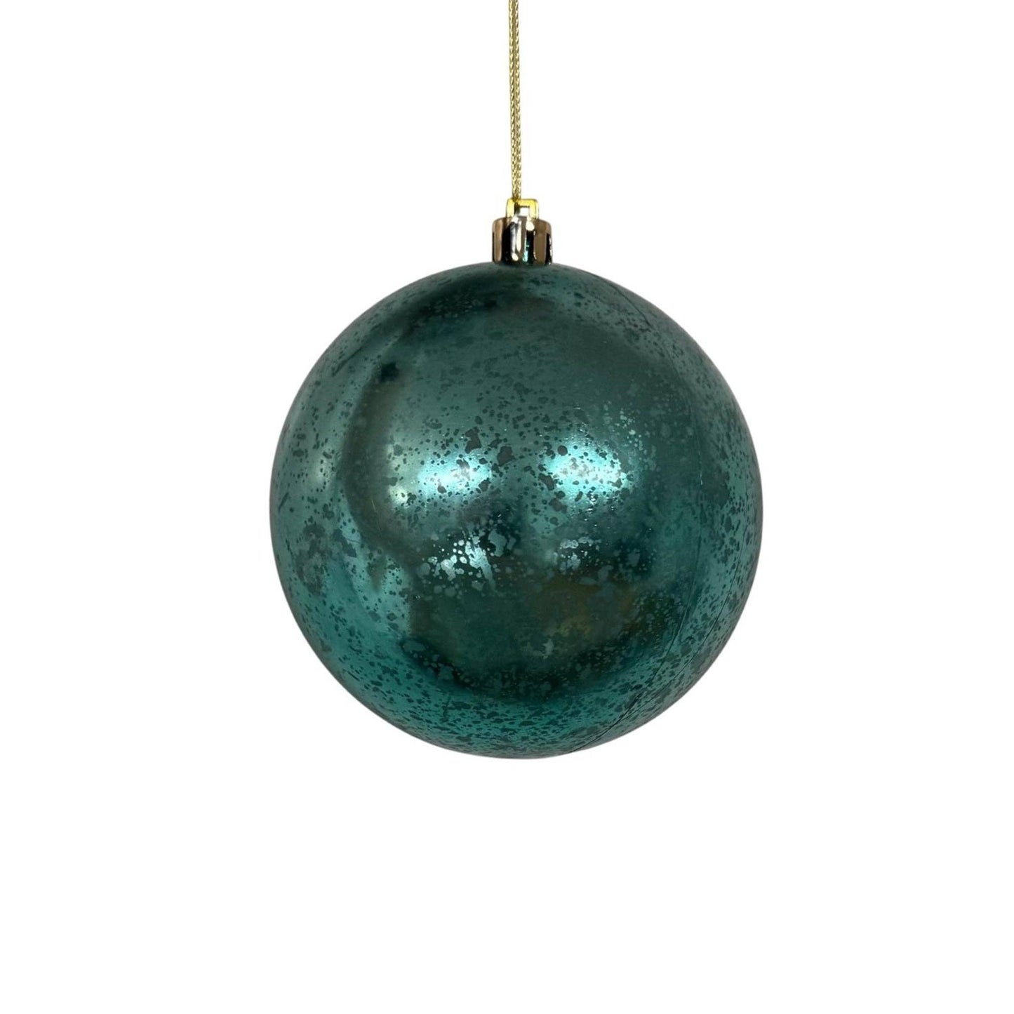 Plastic Mercury Shiny Ball Ornament 4" Classic Blue