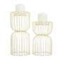 Gold Metal Candleholder- Set of 2