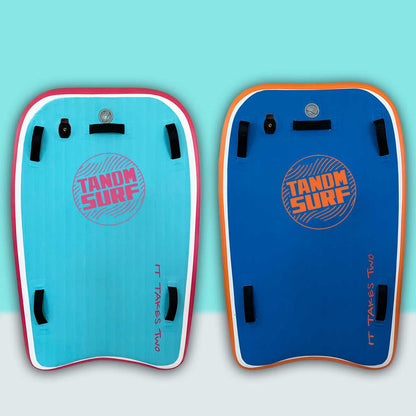 As Seen on Shark Tank! TANDM Surf Tandem Bodyboard: Pink/Teal