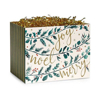 Christmas Gift Basket Boxes: Retro Trees / 6 Pack / Small 6.75x4x5"