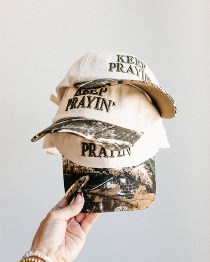 Keep Prayin' Baseball Hat - Camo & Army Green
