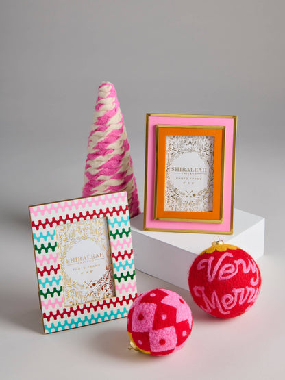 "HO HO HO" ASST/4 ORNAMENTS,MULTI