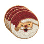 Santa Xmas Beaded Coaster Set