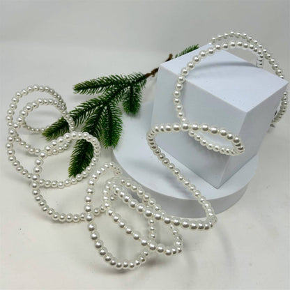 Faux Pearl Bead Wired Garland 94”