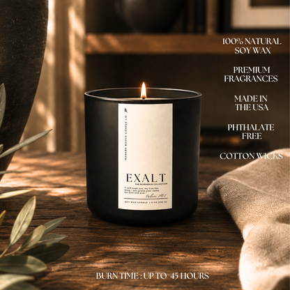 Exalt | Caribbean Teakwood | The Reverence Collection | 9oz: Natural Wood Lid