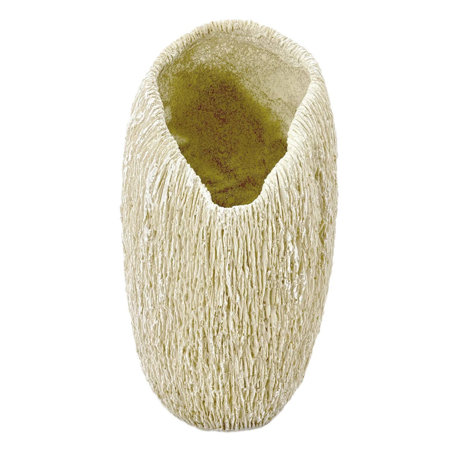 12" Sustainable Coral Texture Resin Decorative Flower Vase