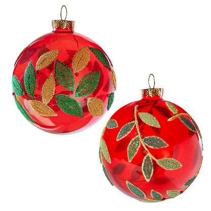 Promo Park Hill Collection Beaded  Leaf Pattern Ornament, 2