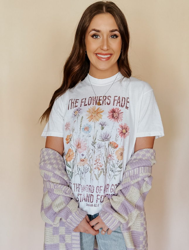 The Flowers Fade Tee: White / M