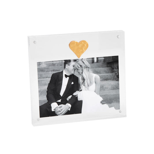 Acrylic Frame w Gold Heart
