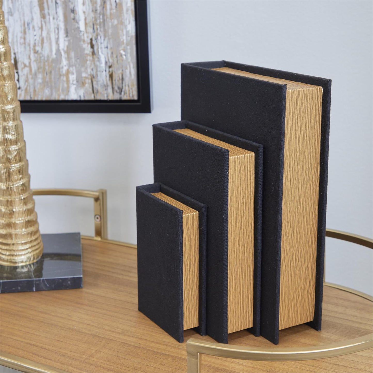 Black Linen Book Set