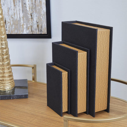Black Linen Book Set