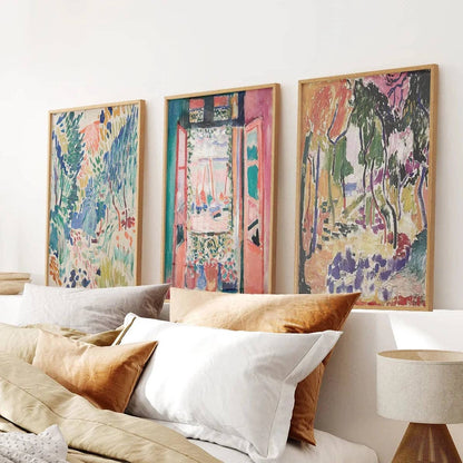 Henri Matisse Abstract Painting Wall Art Print: 16x20 inches / Thin Wood Frame - no mat