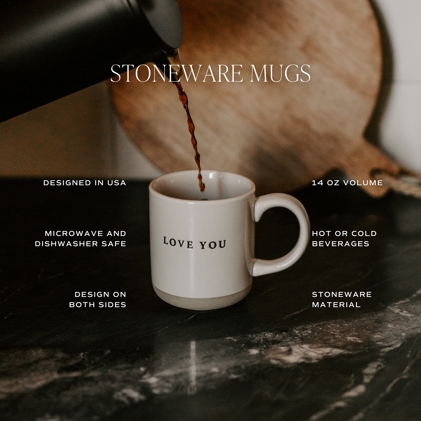 Trust In The Lord Stoneware Coffee Mug - Home Decor