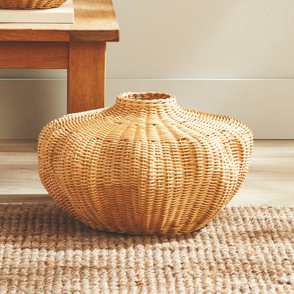 Evren Vase Short: Beige
