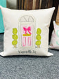 Pink Door *Custom Town* Square Pillow