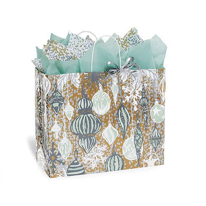 Ornamental Elegance Christmas Paper Gift Bags: 200 Pack / Vogue 16x6x12"