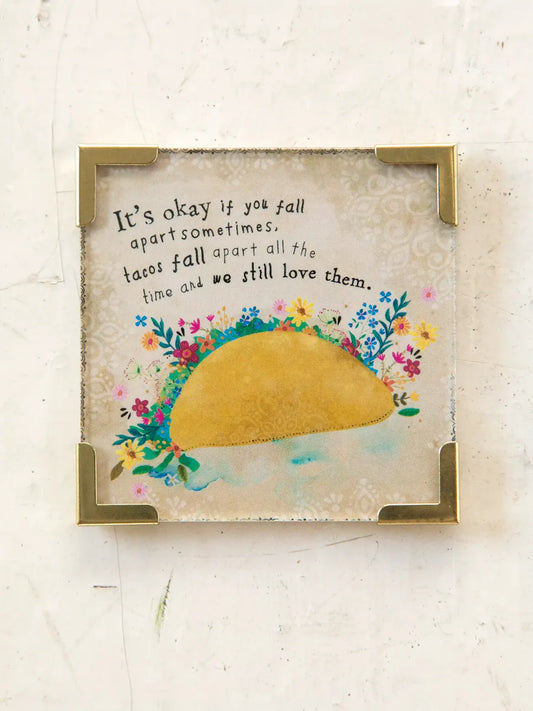 Corner Magnet Keepsake: Ok to Fall Apart
