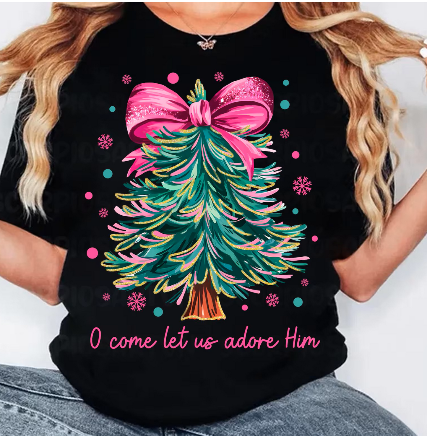 O COME LET US ADORE HIM CHRISTMAS TREE: Off-White / SWEATSHIRT / XL