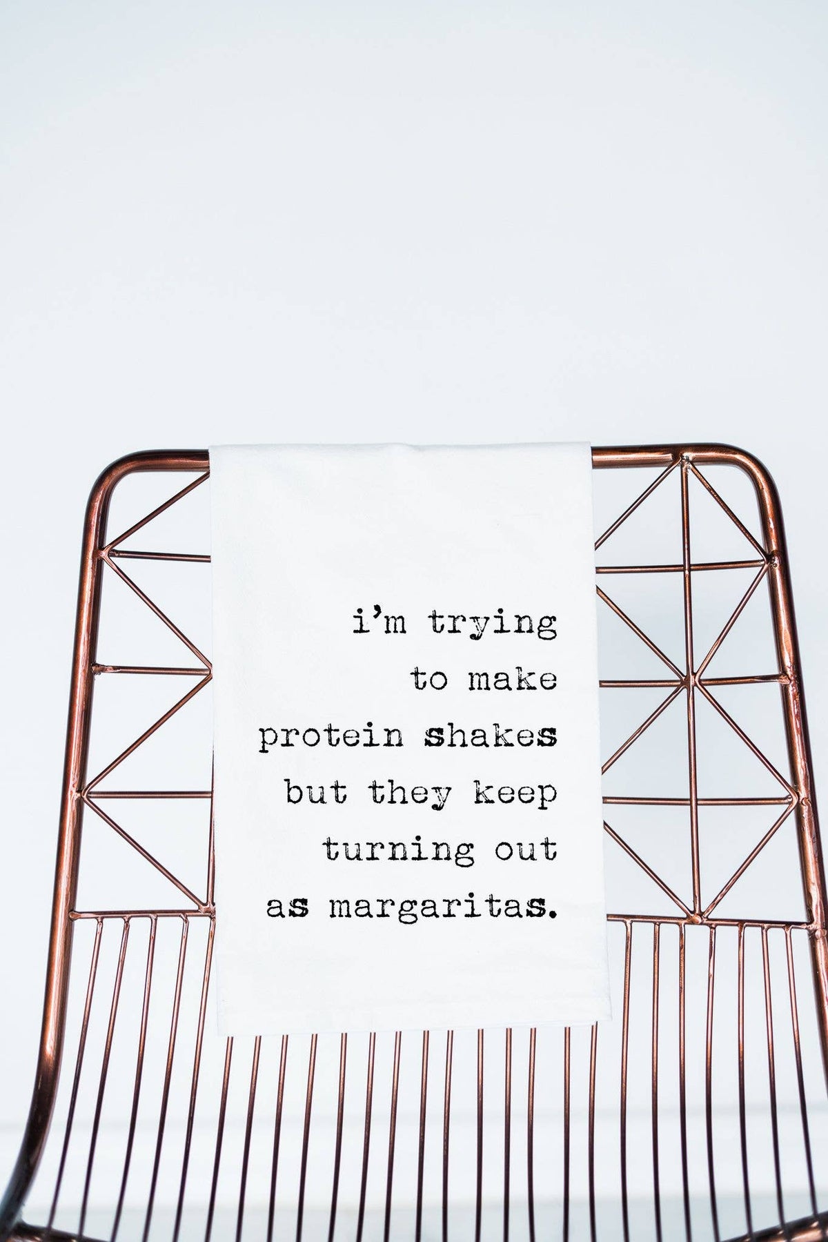 Protein Shake to Margaritas, Funny gift towel