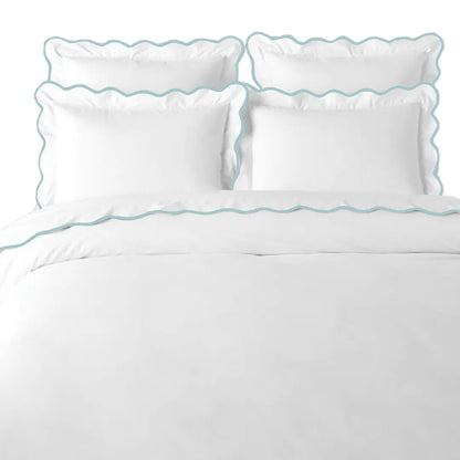 Blue Scalloped Euro Sham