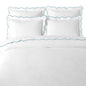 Blue Scalloped Euro Sham