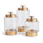Braiden Canisters: Antique Gold/Glass