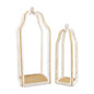 Gold Beaded Lantern- Set of 2
