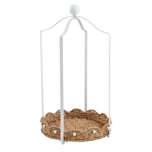 Large Scalloped Tray Lantern