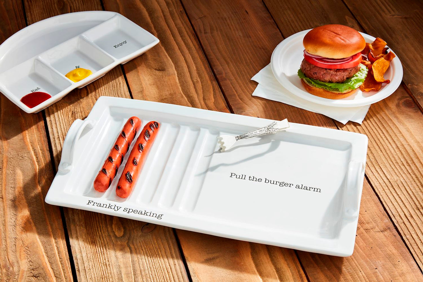 Hot Dog & Burger Platter Set