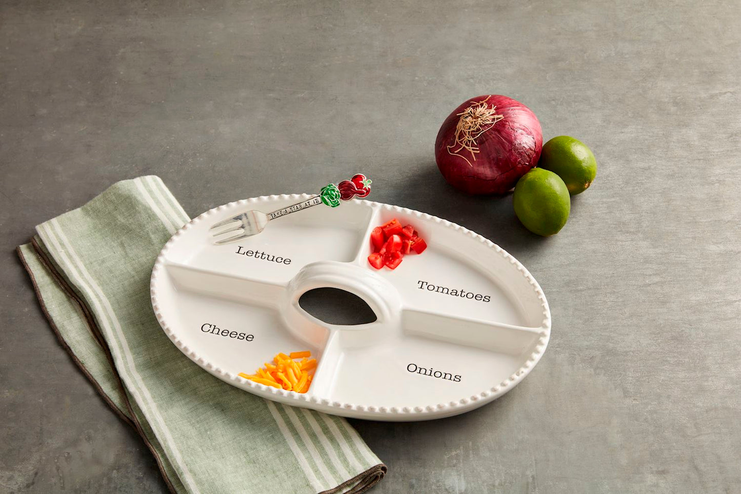 Sectioned Condiment Holder Platter
