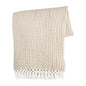 Taupe Macrame Throw