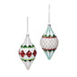 Promo Park Hill Collection Argyle Pattern Glass Finial Ornam