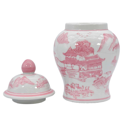 Small Chinoiserie Ceramic Decorative Tea & Ginger Jar 8": Gold Leopard