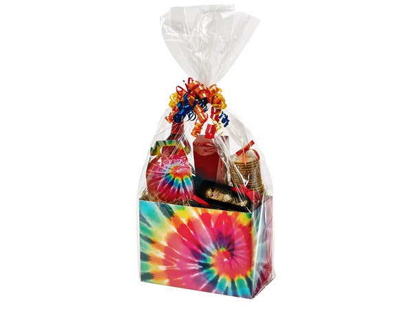 Clear Cellophane Basket Wrap Bags: Clear / 100 Pack / Small 12x4x20"